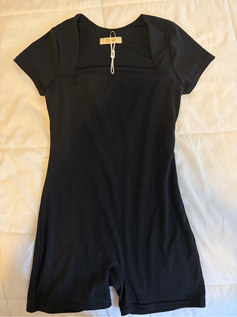 Black Short-Sleeve Romper by Cleo Jade